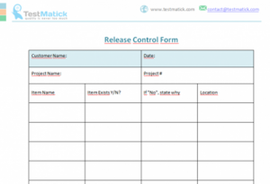 Release Control Form