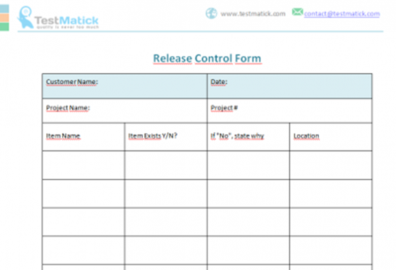 Release Control Form