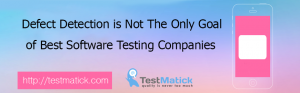 Defect Detection is Not The Only Goal of Best Software Testing Companies