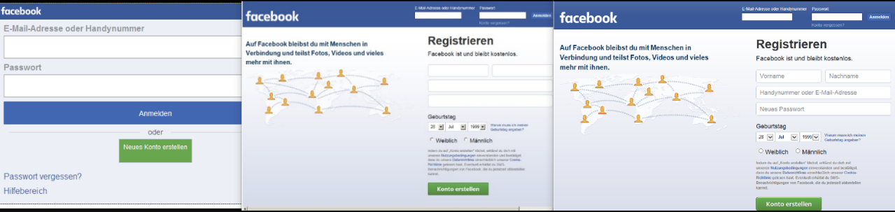 Login Form of a Facebook in the Version from 8 to 11 IE