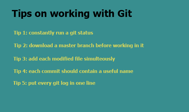 Tips on Working With Git