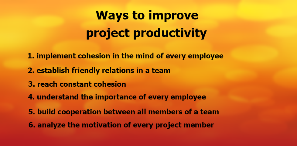 Ways to Improve Project Productivity