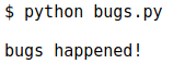 The Bugs.py Result