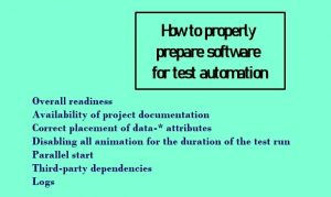 Preparing Software for Test Automation